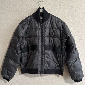 Adidas by Stella McCartney Quilted Bomber Jacket in Charcoal and Black
